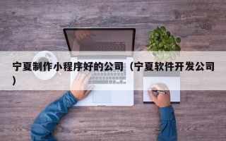 雅安宁夏制作小程序好的公司（宁夏软件开发公司）