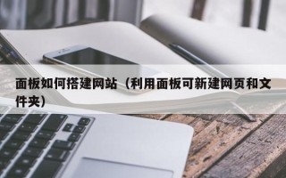 雅安面板如何搭建网站（利用面板可新建网页和文件夹）